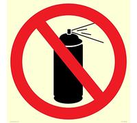 P906 Prohibition: No aerosol Sign - 600x600mm - S60