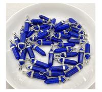 P9IDEDFH DIY Necklace Pendants Natural Gemstone Quartz Crystal Amethyst Turquoise Hexagonal Pendulum Reiki Charm Pendants DIY Jewelry Making Necklaces 24Pcs (Metal Color : NO.9) ()