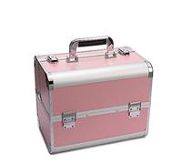 P9IDEDFH Makeup Professional Adjustable - 4 Trays Cosmetic Cases Makeup Storage Box with Lock and Compartments, 32x21x26cm, 2 (3)