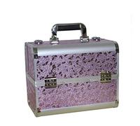 P9IDEDFH Makeup Professional Adjustable - 4 Trays Cosmetic Cases Makeup Storage Box with Lock and Compartments,32x21x26cm,2 (1)
