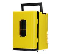 P9IDEDFH Mini Fridge 10L Dual-Use Electric Car Refrigerator Dormitory Small Refrigerator Multi-Purpose Mini Refrigerator Car Home (Color Name : White) (Yellow)