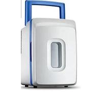 P9IDEDFH Mini Fridge 12L Mini-Cooling Car Refrigerator/Small Power Student Dormitory Refrigerator/Portable Household Cold and Cold Refrigerator (Color Name : Gray) (Blue)