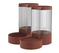 P9IDEDFH Unplugged Automatic Feeder Automatic Dog Feeder and Water Dispenser Set Self Feeding Food Waterer For Small Medium Pet Cats Dogs Kitten Puppy Cat Fountain (Color : White) (Red)
