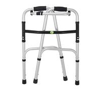 P9IDEDFH Walking Aid Lightweight Aluminum Folding Walker with One-Click Folding Adjustable Height No Assembly Needed No Wheels (with Wheel)