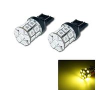 PA 2PCS 20SMD T20 7443 Golden Lemon Yellow Auto LED Bulb 12V for Turn Signal Side Marker Stop Backup Tail Light (7440 7440A 7440NA 7440 7440SV 7443NA 7441 7443 7443R 7444 992 WY21W W21/5W W21W)