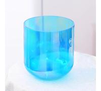 PA-DABAOO 7 Inch B Note Alchemy Singing Bowl Gradient Green, Cosmic Light Clear Quartz Crystal Singing Bowl, Chakra Crystal Singing Bowl for Prayer Yog,B