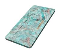 PA-DABAOO Art Stone Tea Tray,Chinese Kungfu Tray with Drainage Function,Home Office Modern Tea Serving Trays with Luxurious Patterns,Vintage-Style Decorative Trays,Green