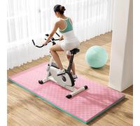 PA-DABAOO Bike Trainer Mat Compatible with Most Bike,Exercise Equipment Mat for Treadmill, Non-Slip Exercise Mat for Stability And Floor Protection,Heavy Duty Cycling Trainer Floor Mat,Pink