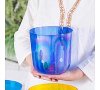 PA-DABAOO Colored Quartz Crystal Singing Bowl, Meditation Sound Bowl, Sound Healing Singing Bowl, Heart Chakra Crystal Singing Bowl for Meditation, Yoga And Sound Bath,7 inch A note