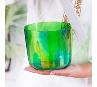 PA-DABAOO Colored Quartz Crystal Singing Bowl, Meditation Sound Bowl, Sound Healing Singing Bowl, Heart Chakra Crystal Singing Bowl for Meditation, Yoga And Sound Bath,6 inch F note