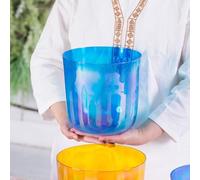 PA-DABAOO Colored Quartz Crystal Singing Bowl, Meditation Sound Bowl, Sound Healing Singing Bowl, Heart Chakra Crystal Singing Bowl for Meditation, Yoga And Sound Bath,7.5 inch G note