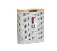PA-DABAOO Fire Extinguisher Box, Metal Fire Extinguisher Storage Cabinet,Commercial Fire Extinguisher Case,Decorative Fire Equipment Storage Rack,No Installation Required,A White