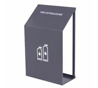 PA-DABAOO Fire Extinguisher Storage Box,Modern Fire Extinguisher Metal Cabinet, Compatible with 2 Extinguishers,Fire Equipment Storage Display Box,Commercial And Home Use,Gray