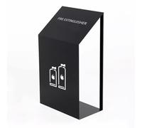 PA-DABAOO Fire Extinguisher Storage Box,Modern Fire Extinguisher Metal Cabinet, Compatible with 2 Extinguishers,Fire Equipment Storage Display Box,Commercial And Home Use,Black