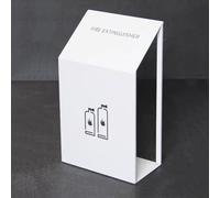 PA-DABAOO Fire Extinguisher Storage Box,Modern Fire Extinguisher Metal Cabinet, Compatible with 2 Extinguishers,Fire Equipment Storage Display Box,Commercial And Home Use,White