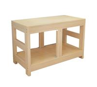 PA-DABAOO Fish Tank Stand Solid Wood 2-Tier,Heavy Duty Wooden Fish Tank Stand,Reptile Turtle Terrarium Stand, Shelves for Fish Tank Accessories Storage,110 * 50 * 70CM