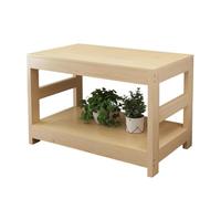 PA-DABAOO Fish Tank Stand Solid Wood 2-Tier,Heavy Duty Wooden Fish Tank Stand,Reptile Turtle Terrarium Stand, Shelves for Fish Tank Accessories Storage,90 * 45 * 70CM