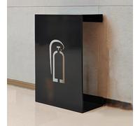 PA-DABAOO Freestanding Fire Extinguisher Cabinet,Mrtal Fire Extinguisher Box,Decorative Holder for Safe Equipment Storage,No Installation Required,Accommodate 2 Fire Extinguishers,Black