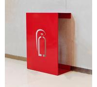 PA-DABAOO Freestanding Fire Extinguisher Cabinet,Mrtal Fire Extinguisher Box,Decorative Holder for Safe Equipment Storage,No Installation Required,Accommodate 2 Fire Extinguishers,Red