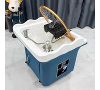 PA-DABAOO Head Spa Equipment Sink Portable,Thermostatic Japanese Head Spa Equipment,360° Water Circulation Removable Shampoo Basin,Head Care One-Stop Solution,Blue