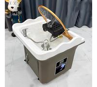 PA-DABAOO Head Spa Equipment Sink Portable,Thermostatic Japanese Head Spa Equipment,360° Water Circulation Removable Shampoo Basin,Head Care One-Stop Solution,Gray