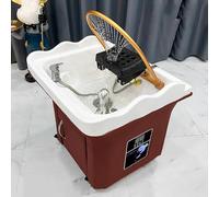 PA-DABAOO Head Spa Equipment Sink Portable,Thermostatic Japanese Head Spa Equipment,360° Water Circulation Removable Shampoo Basin,Head Care One-Stop Solution,Brown