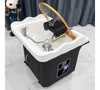 PA-DABAOO Head Spa Equipment Sink Portable,Thermostatic Japanese Head Spa Equipment,360° Water Circulation Removable Shampoo Basin,Head Care One-Stop Solution,Black