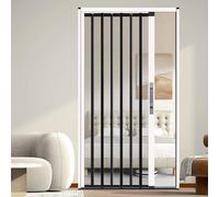 PA-DABAOO Heavy Duty Retractable Screen Door,Indoor Custom Sliding Folding Door for Kitchen,Mesh Security Doors Screen with Lock,Foldable Design for Front Doors/Patio,62x80in(157.5x203.2CM)