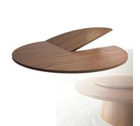 PA-DABAOO Heavy Duty Round Table Top,Four-Fold Large Foldable Table Top Extender,Solid Wood No Legs Tabletops Only,Multipurpose Portable Tabletop Space Saving for Party Dining,2.4M