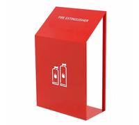 PA-DABAOO Industrial Fire Extinguisher Cabinet, Metal Fire Extinguisher Storage Box,Freestanding Fire Extinguisher Box,Accommodate 2 Fire Extinguishers, Fire Extinguisher Not Included,Red
