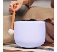 PA-DABAOO Mineral Crystal Singing Bowl, Crystal Singing Bowl 8 Inches, Chakra Quartz Crystal Singing Bowl, Meditation Sound Bowl, Suitable for Meditation Healing Yoga Sound Bath,Purple