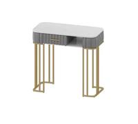 PA-DABAOO Modern Manicure Table,Professional Nail Desk with Drawers & Storage Shelves,Beauty Salon Workstation Decor,Multipurpose Workstation for Nail Tech,Flannel Edging,100CM