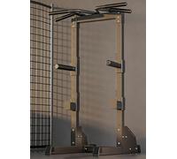 PA-DABAOO Multifunctional Pull-Up Rack Dip Station,Height Adjustable Home Strength Training Fitness Workout Equipment,Heavy-Duty Pull Up Bar Station with Barbell Rack