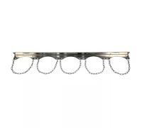 PA-DABAOO Oxygen Tank Steel Holder, Gas Bottle Rack Chain Supported Wall Mount,Gas Bottle Rack Tank Holder for Domestic Compressed Cylinder,5 Bottles