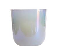 PA-DABAOO Pearl White Crystal Singing Bowl, Heart Chakra Crystal Singing Bowl, Buddhist Sound Bowl, Yoga Singing Bowl, Suitable for Meditation Yoga Sound Therapy,5.5 inch G4
