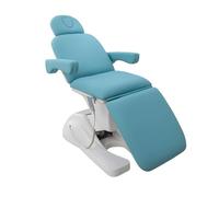 PA-DABAOO Professional Fully Electric Esthetician Bed,Leather Massage Beds with Adjustable Angle& Height,4-Motor Salon Bed with Remote Control, Multi-Purpose Salon Spa Equipment,Blue