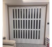 PA-DABAOO PVC Sliding Folding Doors with Lock,Multifold Interior Door with Installation Hardware,Retractable Shower Doors, Bedroom/Kitchen Room Divider,Customizable Size,36x80in(91.4x203.2CM)