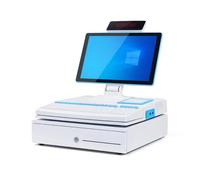 PA-DABAOO Smart POS System with Touch Screen, All-in-One Cash Register,Built-in 58Mm Printer, Cash Drawer,8GB RAM, 256G SSD,Storage Temperature: 0-60℃,Professional Register,White