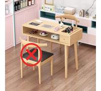 PA-DABAOO Solid Wood Nail Desk with Nail Powder Collector, Professional Manicure Table And Nail Station,Nail Beauty Table,with Drawers & Double Storage Space,for Salon & Home,120CM