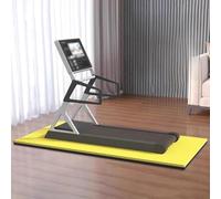 PA-DABAOO Splicing Style Fitness Equipment Mat,Large Treadmill Mat Floor Protector,4CM Thickened Elliptical Machine Protective Pad,Stability & Floor Protection,Yellow
