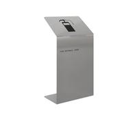 PA-DABAOO Stainless Steel Fire Extinguisher Box,Fire Extinguisher Display Cabinet,Accommodate Two Extinguisher,Fire Equipment Storage Case,Floor-Standing Organization Rack,Silver