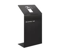 PA-DABAOO Stainless Steel Fire Extinguisher Box,Fire Extinguisher Display Cabinet,Accommodate Two Extinguisher,Fire Equipment Storage Case,Floor-Standing Organization Rack,Black