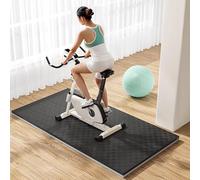 PA-DABAOO Treadmill Mat, Noise Reduction Fitness Mat, 4CM Thick Exercise Equipment Gym Mat, Non-Slip High Density Home Gym Floor Mats,Floor Protector for Indoor Activity,Black