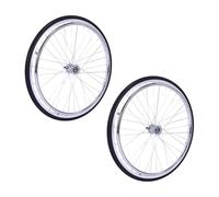 PA-DABAOO Wheelchair Rear Wheel Replacement 24 * 1 3/8,Manual Wheelchair Accessory,Solid Wheel with Bearing Screw and Push Wheels,Polyurethane Material,Diameter 58-59CM,Black B