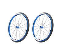 PA-DABAOO Wheelchair Rear Wheel Replacement 24X1"Wheel,Aluminum Alloy Enlarged Push Ring, Large Wheel Set, Quick-Release Inflatable Sports Wheelchair Accessories,Blue