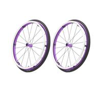PA-DABAOO Wheelchair Rear Wheel Replacement 24X1"Wheel,Aluminum Alloy Enlarged Push Ring, Large Wheel Set, Quick-Release Inflatable Sports Wheelchair Accessories,Purple