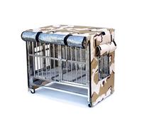PA-DABAOO Winter Dog Crate Cover for Wire Cages,Heavy Duty Oxford Fabric Pet Kennel Cover,Pet Cat Cage Privacy Covers,Double Aluminum Film,Three Sides Can Be Rolled Up,S