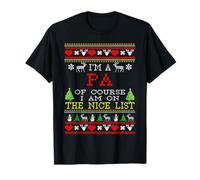Pa I'm On The Nice List Ugly Christmas T-Shirt