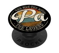 Pa Man Myth Legend Vintage Stamp Fathers Day Dad To Be PopSockets Adhesive PopGrip