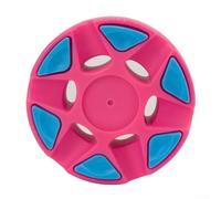 PA Plastic Indoor Roller Hockey Puck, 76mm Size for Training and Competition, 6 Bumps Design for Enhanced Stability (Pink)